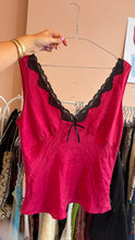 Load image into Gallery viewer, *size 12/14* hot pink silk lace top
