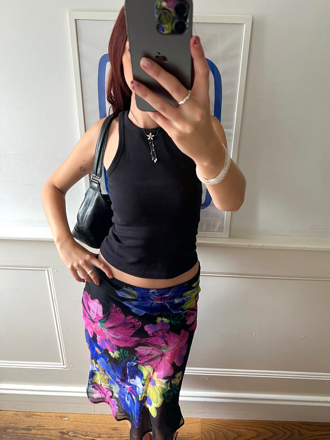 re-worked floral mesh skirt #2