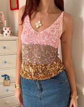 Load image into Gallery viewer, sequin pink beige cami
