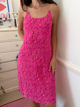 Load image into Gallery viewer, strappy pink floral midi dress *size small*
