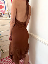 Load image into Gallery viewer, brown halter embroidered dress *size 10*
