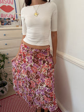 Load image into Gallery viewer, floral maxi skirt sequin pink skirt *size 14*
