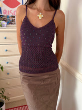 Load image into Gallery viewer, lilac beaded crochet vest top *size 12/14*
