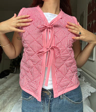 Load image into Gallery viewer, Gingham quilted vest
