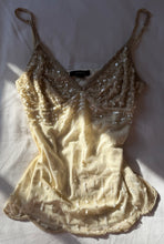 Load image into Gallery viewer, Beaded beige cream cami
