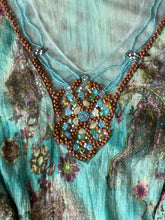 Load image into Gallery viewer, blue beaded long sleeve *size M*
