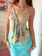 Load image into Gallery viewer, halter chiffon beige fairy beaded top
