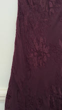 Load and play video in Gallery viewer, cabernet beaded floral formal maxi dress *size 12*
