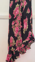 Load and play video in Gallery viewer, strappy sequin flora black maxi dress *size 10*
