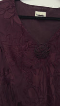 Load and play video in Gallery viewer, cabernet beaded floral formal maxi dress *size 12*

