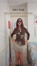 Load and play video in Gallery viewer, brown long sleeve asymmetric sequin top *SIZE S*
