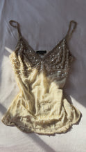 Load and play video in Gallery viewer, Beaded beige cream cami
