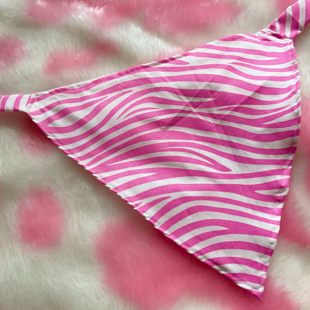Zebra pink headscarf