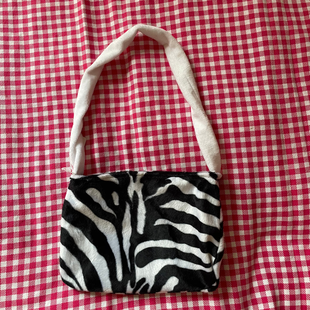 Zebra fluffy bag